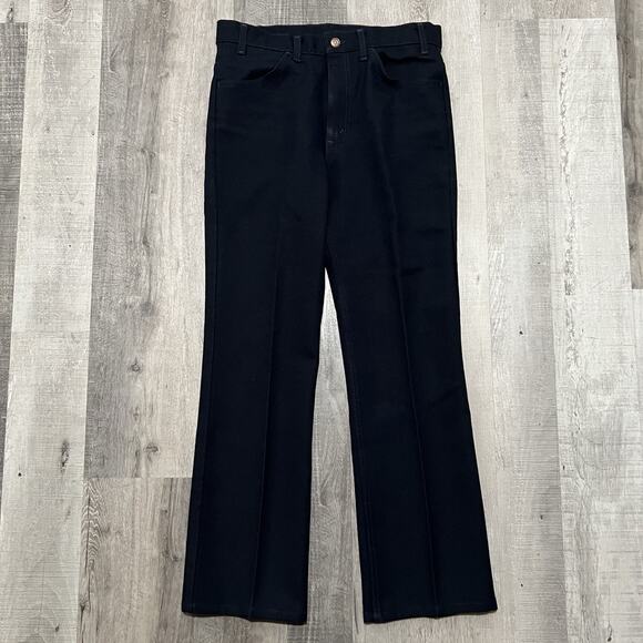VTG Levi's Sta Prest 517 Dacron Trousers 90s Blue Rockabilly Disco Mens Pants 34 - Picture 1 of 8